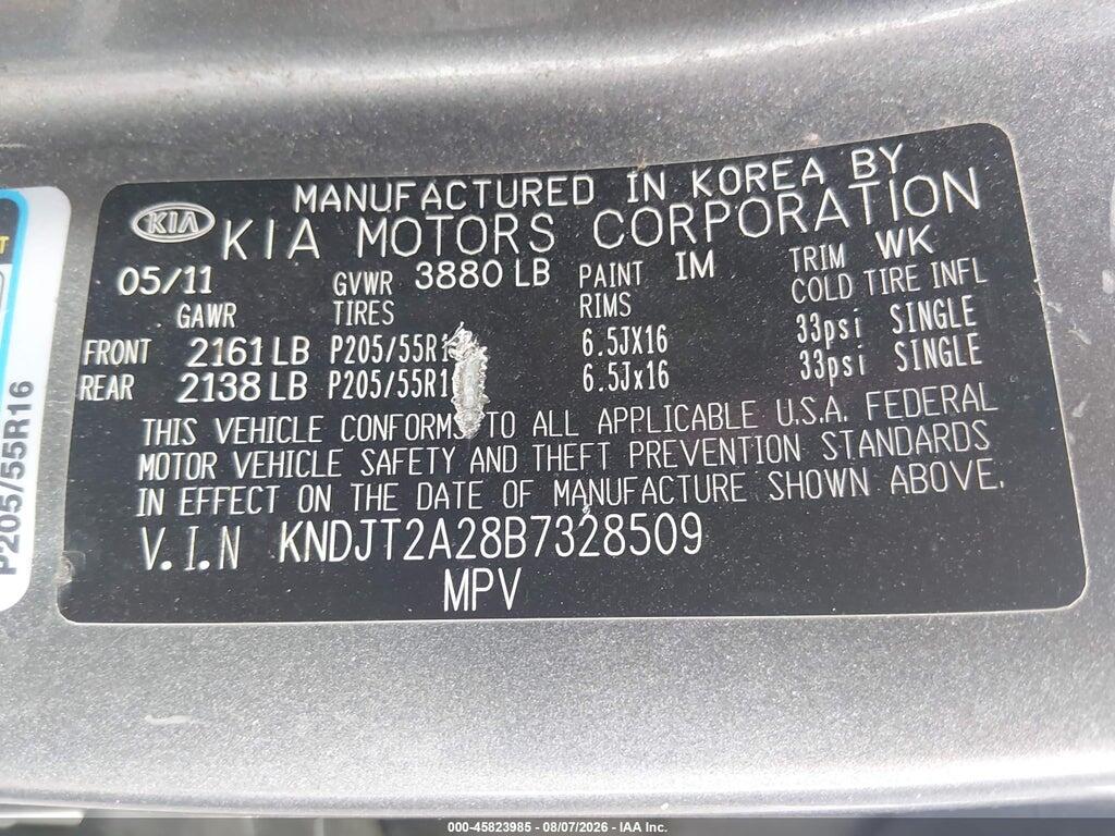 KNDJT2A28B7328509 2011 KIA SOUL photo no. 9