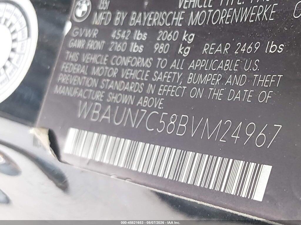 WBAUN7C58BVM24967 2011 BMW 135I photo no. 9