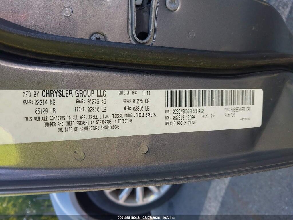 2C3CA5CG7BH598462 2011 CHRYSLER 300 photo no. 9