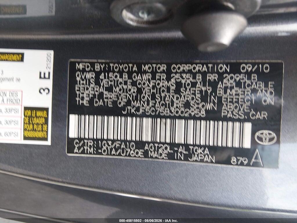 JTKJF5C75B3002958 2011 SCION TC photo no. 9