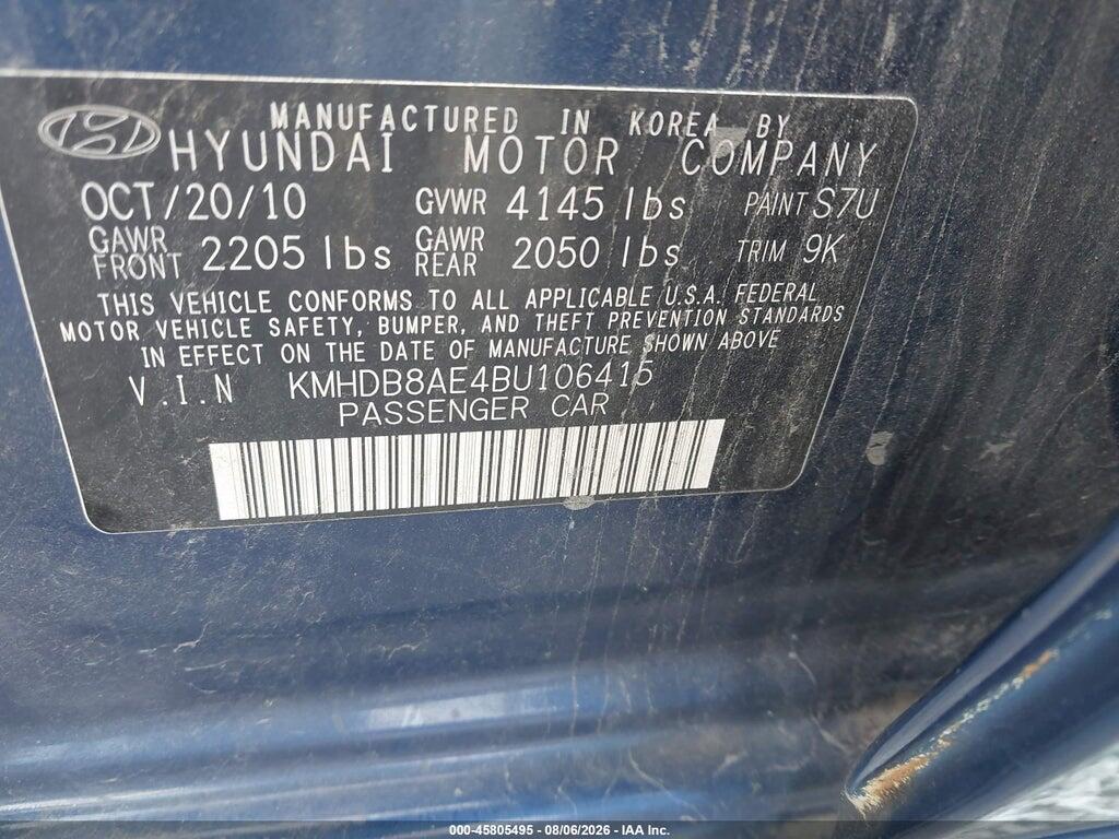 KMHDB8AE4BU106415 2011 HYUNDAI ELANTRA TOURING photo no. 9