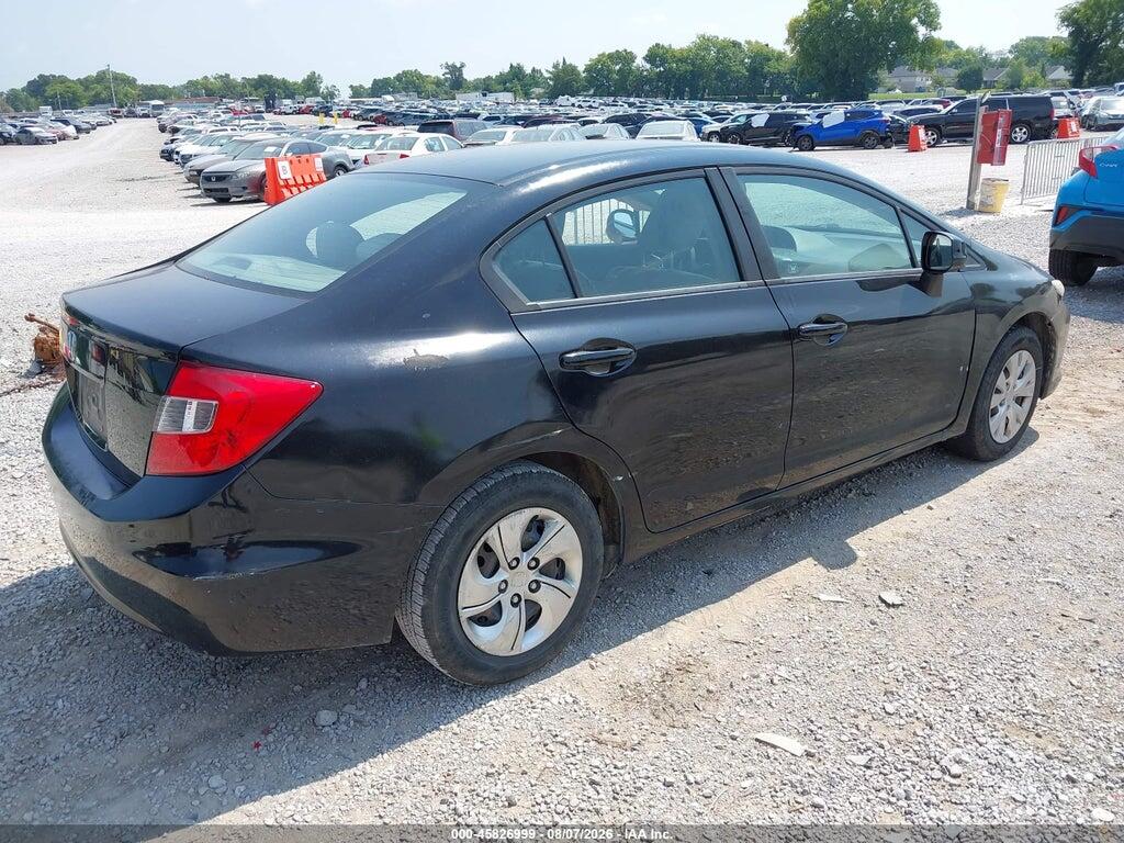 19XFB2F54CE074424 2012 HONDA CIVIC photo no. 4