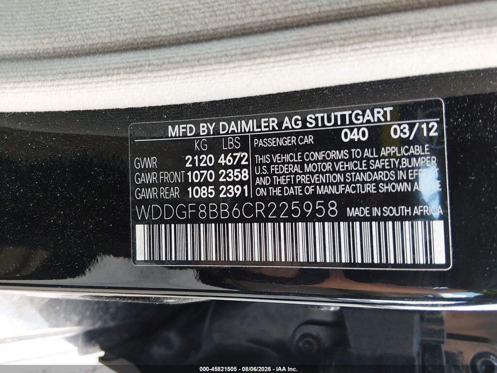 WDDGF8BB6CR225958 2012 MERCEDES-BENZ C 300 photo no. 9