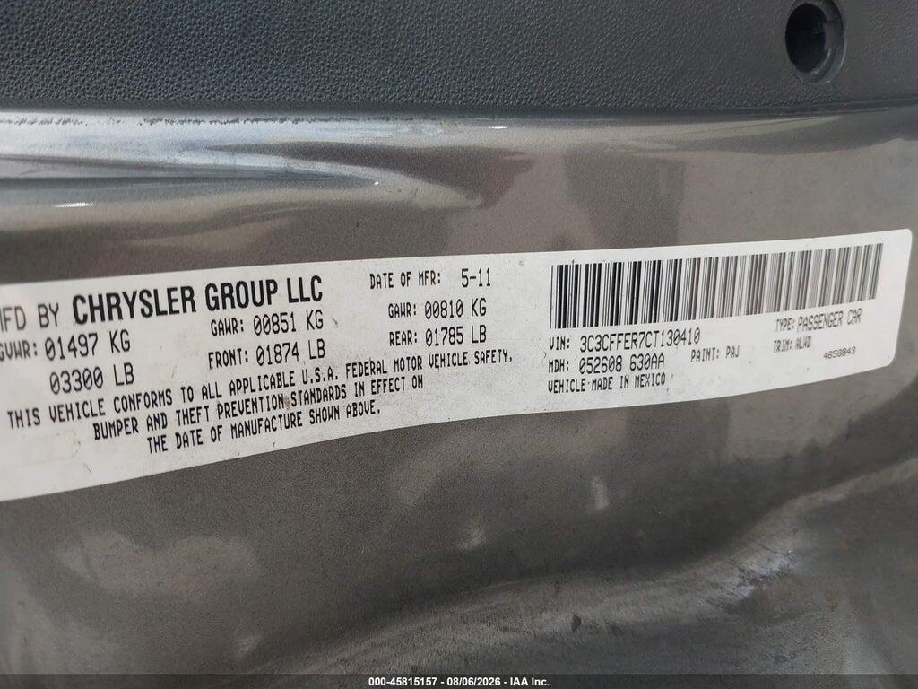 3C3CFFER7CT130410 2012 FIAT 500C photo no. 9