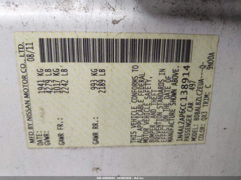 1N4AL2AP6CC138914 2012 NISSAN ALTIMA photo no. 9