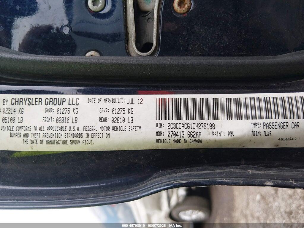 2C3CCACG1CH279188 2012 CHRYSLER 300 photo no. 9