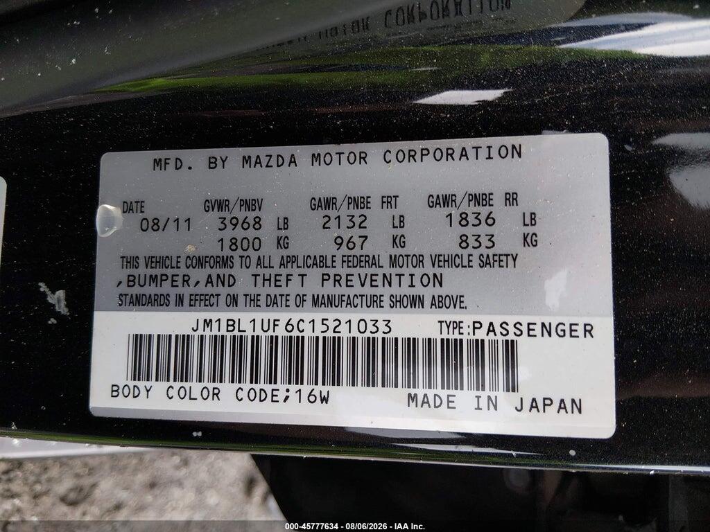 JM1BL1UF6C1521033 2012 MAZDA MAZDA3 photo no. 9
