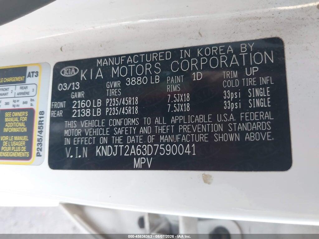 KNDJT2A63D7590041 2013 KIA SOUL photo no. 9