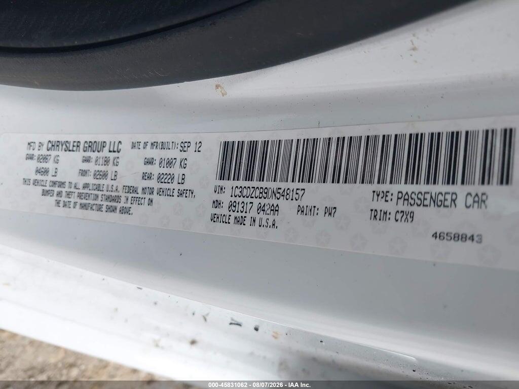 1C3CDZCB9DN548157 2013 DODGE AVENGER photo no. 9