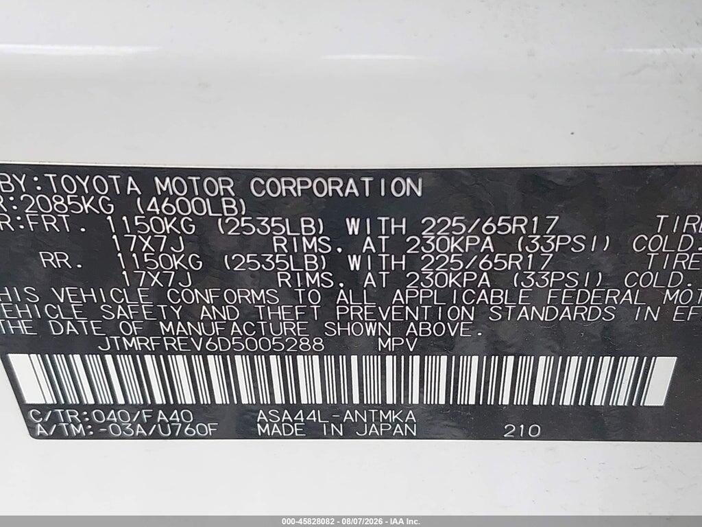 JTMRFREV6D5005288 2013 TOYOTA RAV4 photo no. 9