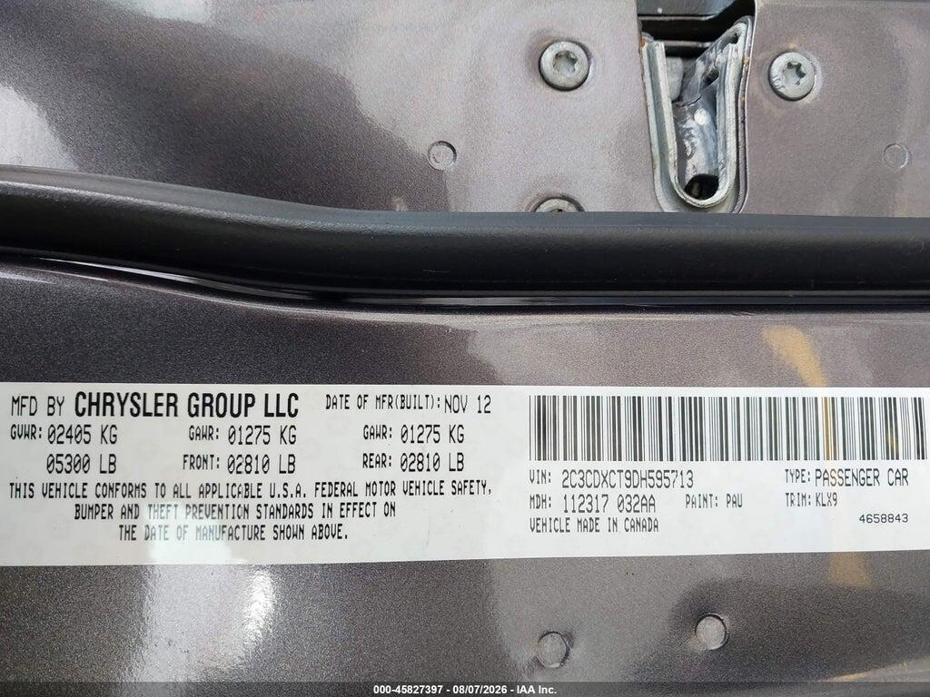 2C3CDXCT9DH595713 2013 DODGE CHARGER photo no. 9