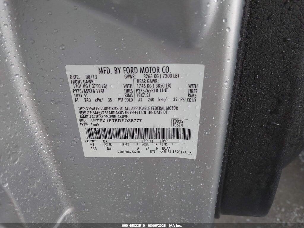 1FTFX1ET6DFD38777 2013 FORD F-150 photo no. 8
