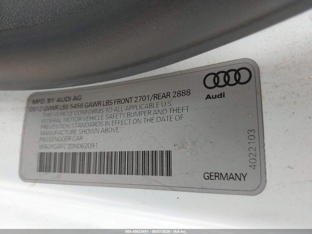 WAUYGAFC2DN062091 2013 AUDI A7 photo no. 9