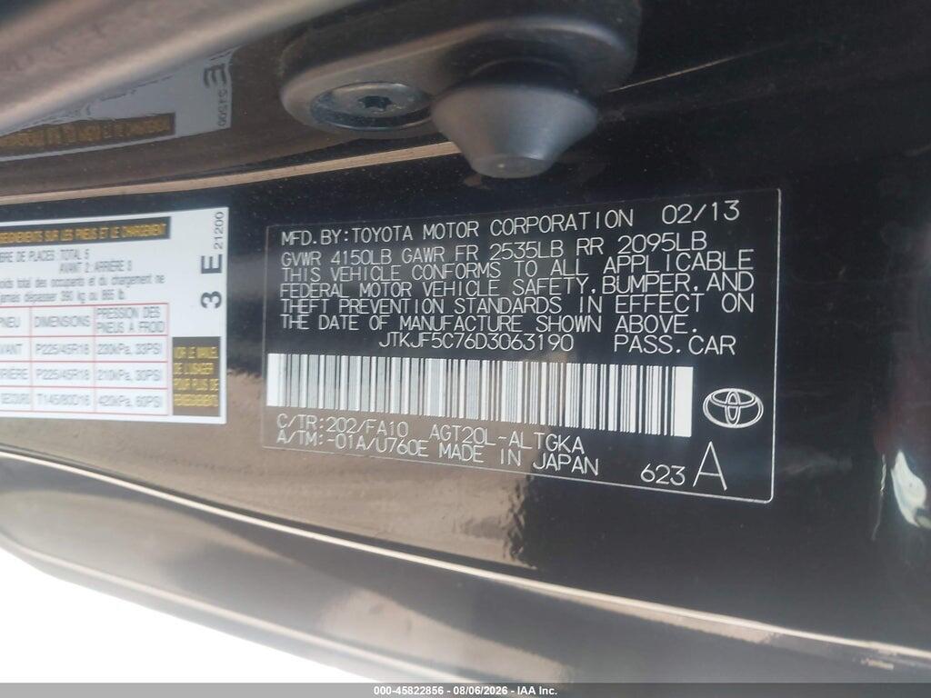 JTKJF5C76D3063190 2013 SCION TC photo no. 9