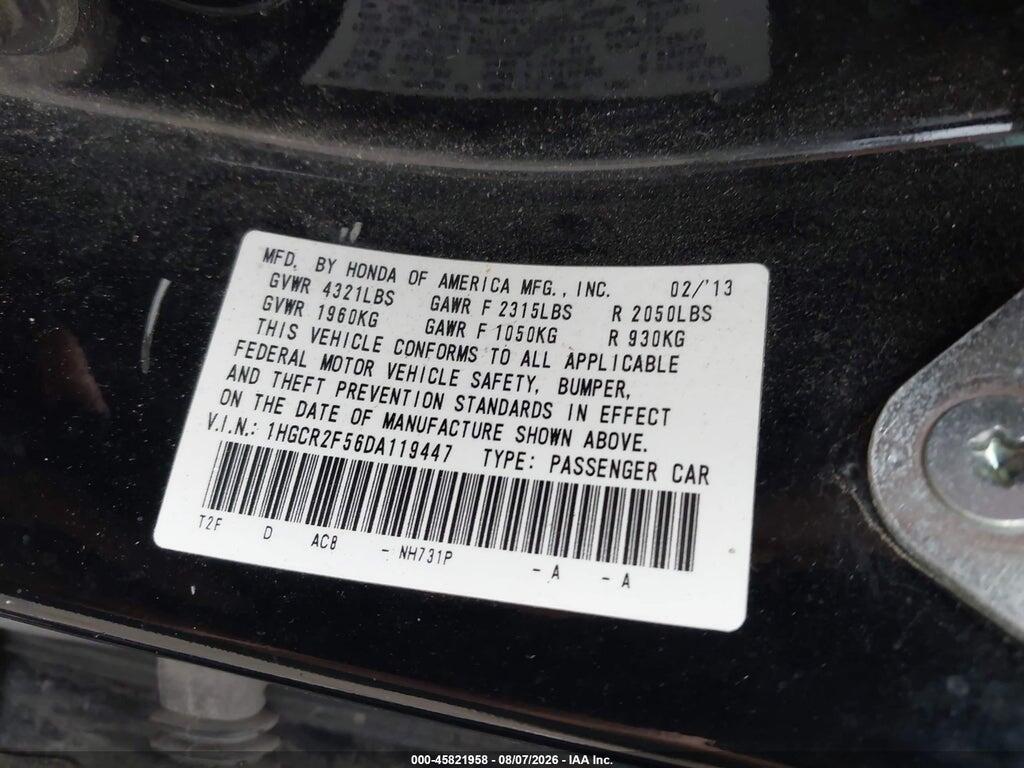 1HGCR2F56DA119447 2013 HONDA ACCORD photo no. 9