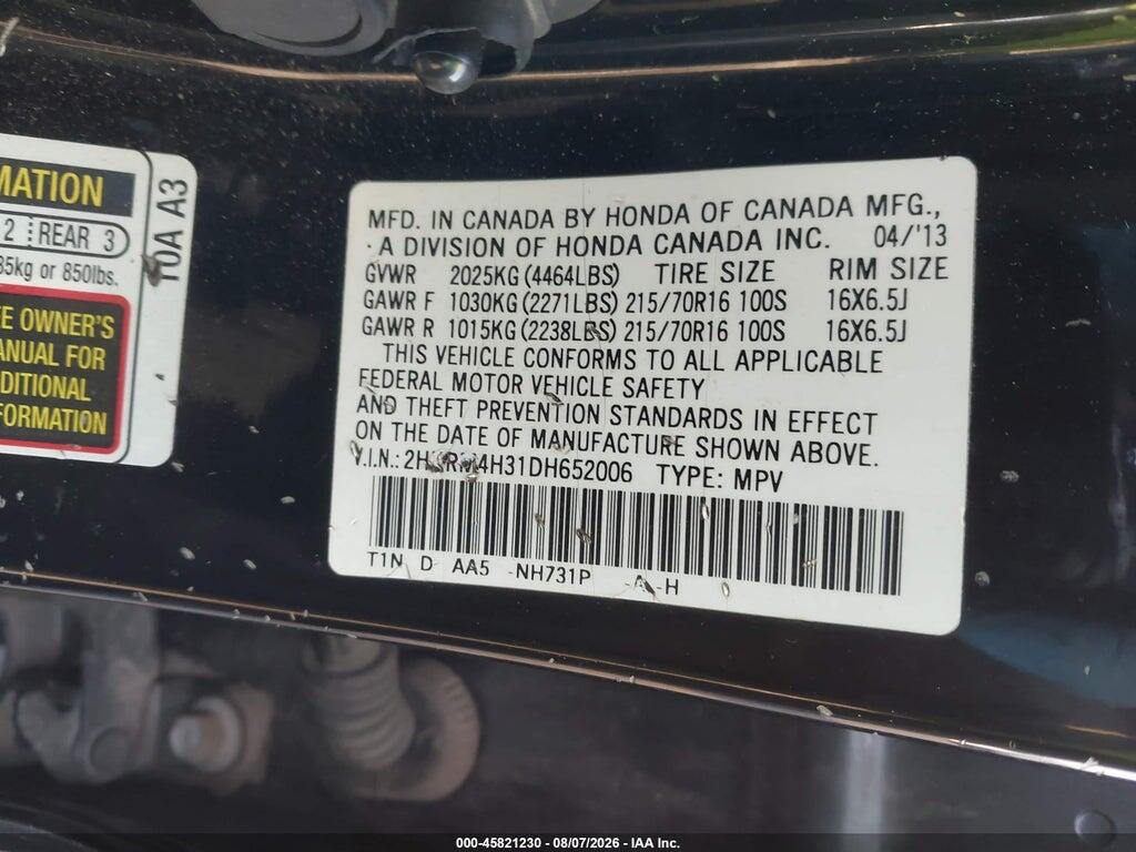 2HKRM4H31DH652006 2013 HONDA CR-V photo no. 9