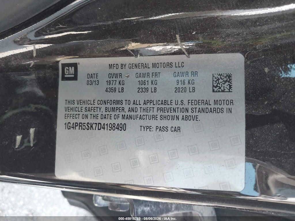 1G4PR5SK7D4198490 2013 BUICK VERANO photo no. 9