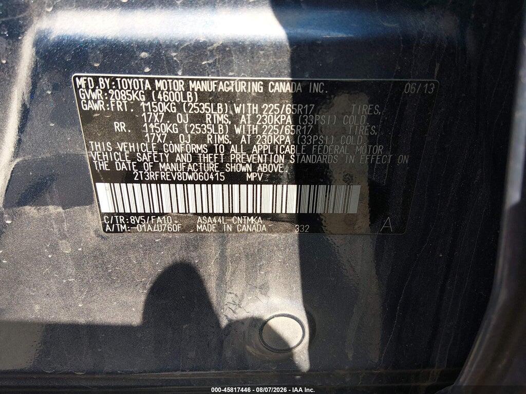 2T3RFREV8DW060415 2013 TOYOTA RAV4 photo no. 9