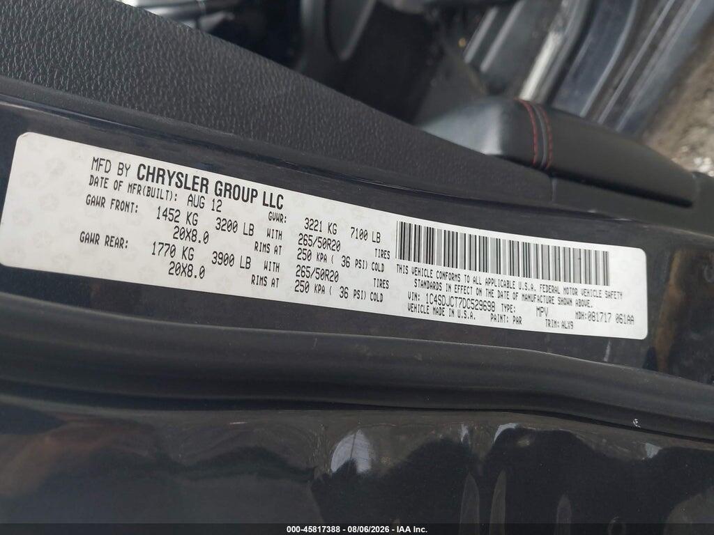 1C4SDJCT7DC529698 2013 DODGE DURANGO photo no. 9