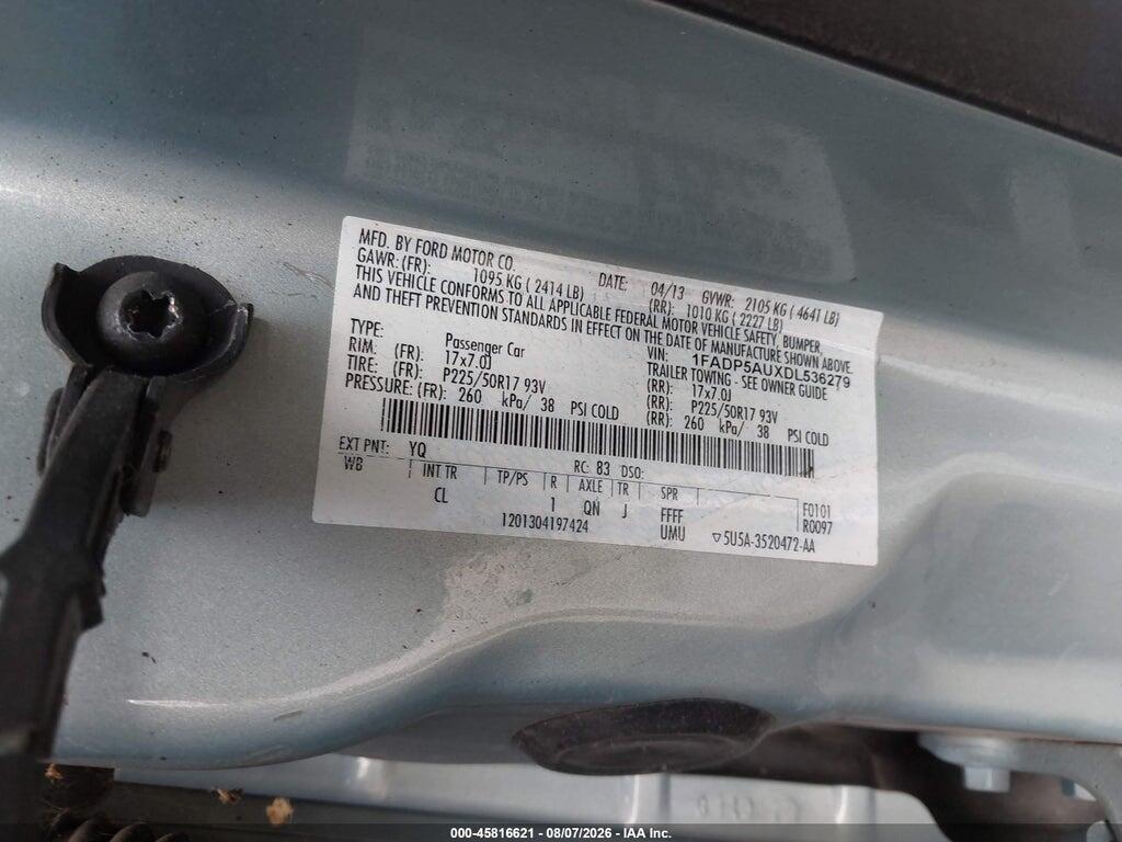 1FADP5AUXDL536279 2013 FORD C-MAX HYBRID photo no. 9