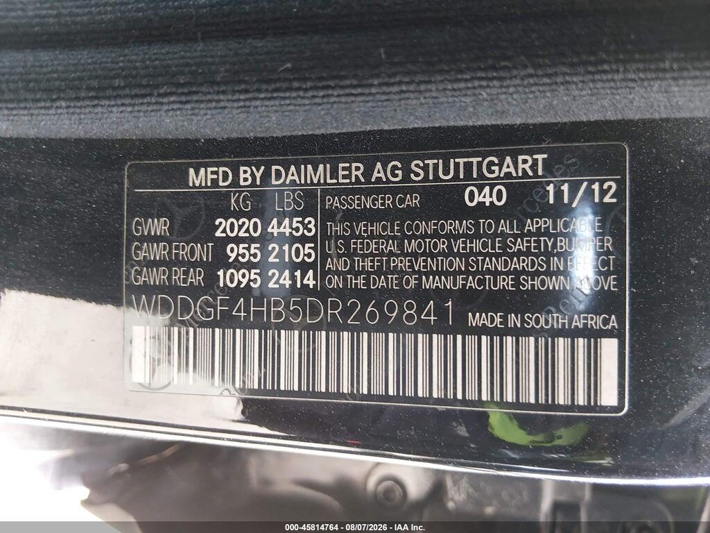 WDDGF4HB5DR269841 2013 MERCEDES-BENZ C 250 photo no. 9