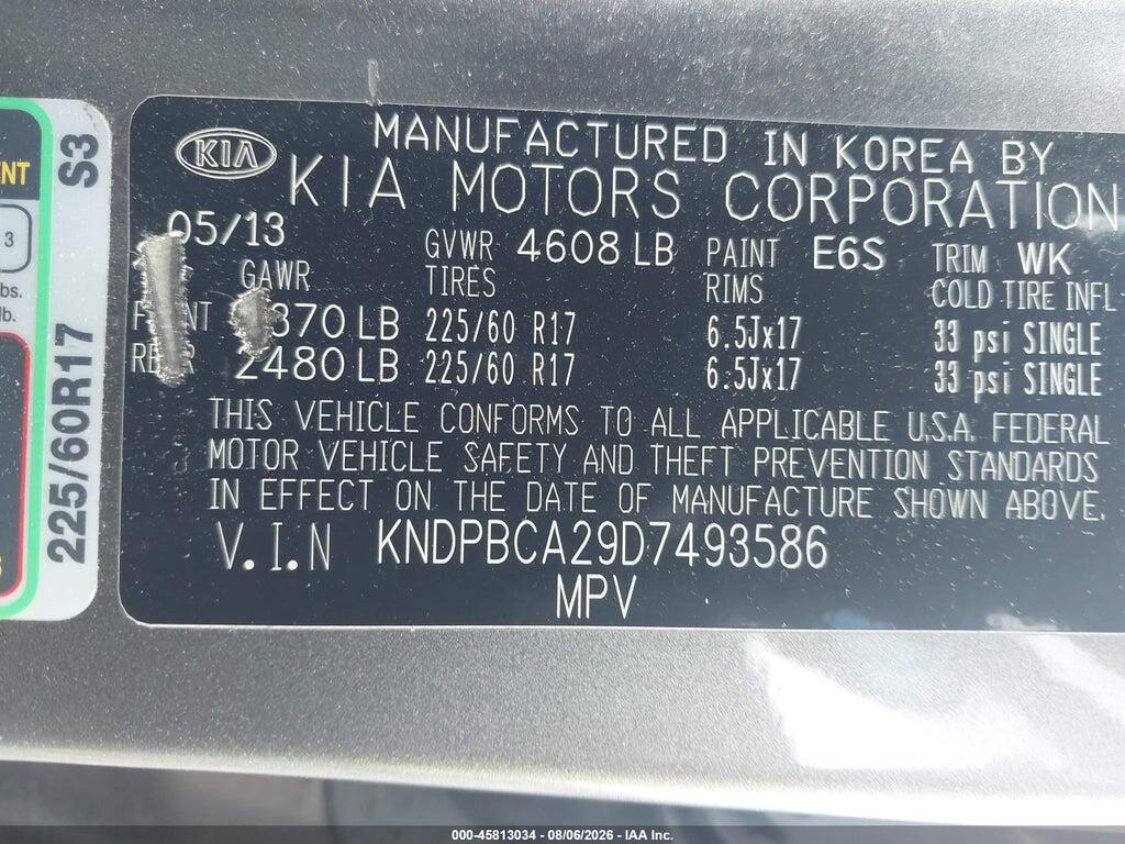 KNDPBCA29D7493586 2013 KIA SPORTAGE photo no. 9