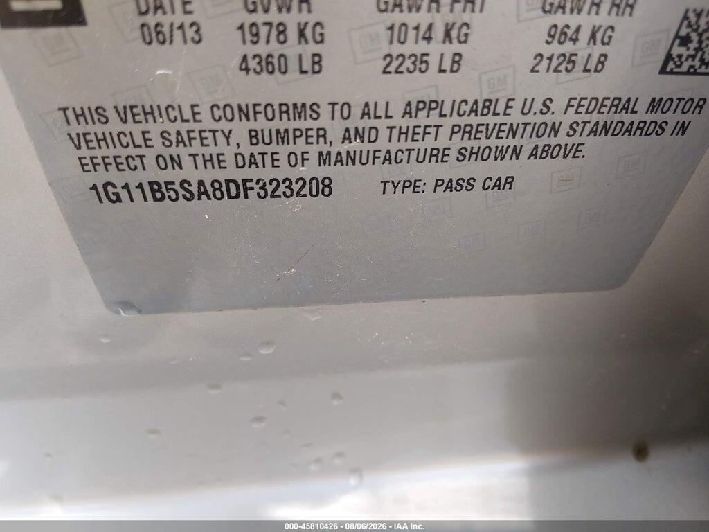 1G11B5SA8DF323208 2013 CHEVROLET MALIBU photo no. 9