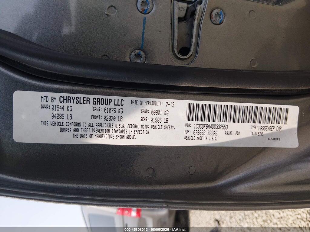 1C3CDFBA4DD332553 2013 DODGE DART photo no. 9