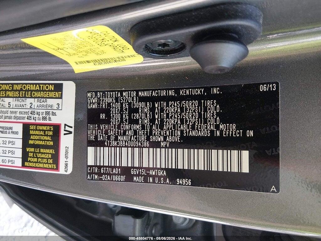 4T3BK3BB4DU094386 2013 TOYOTA VENZA photo no. 9