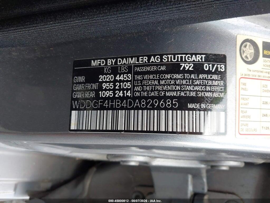 WDDGF4HB4DA829685 2013 MERCEDES-BENZ C 250 photo no. 9