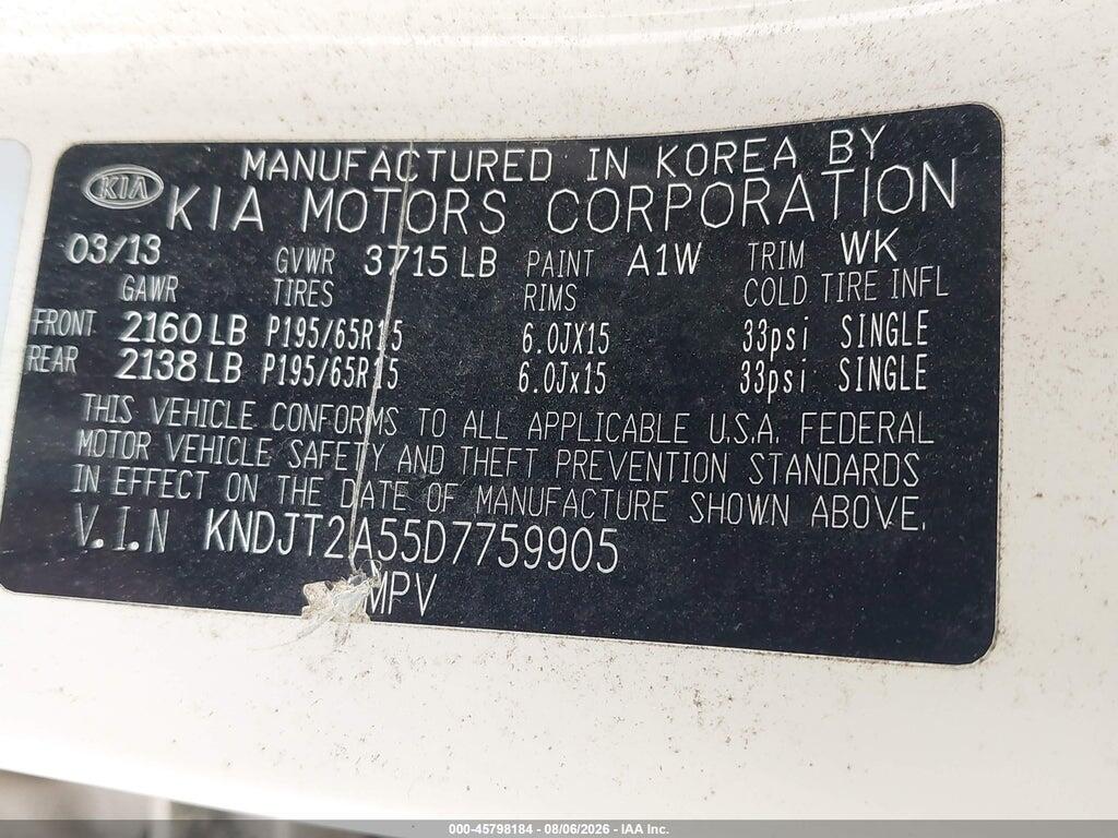 KNDJT2A55D7759905 2013 KIA SOUL photo no. 9