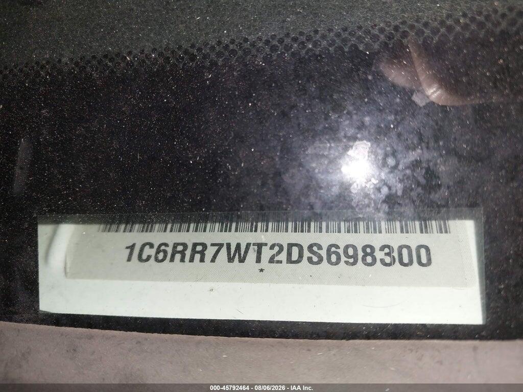 1C6RR7WT2DS698300 2013 RAM 1500 photo no. 9