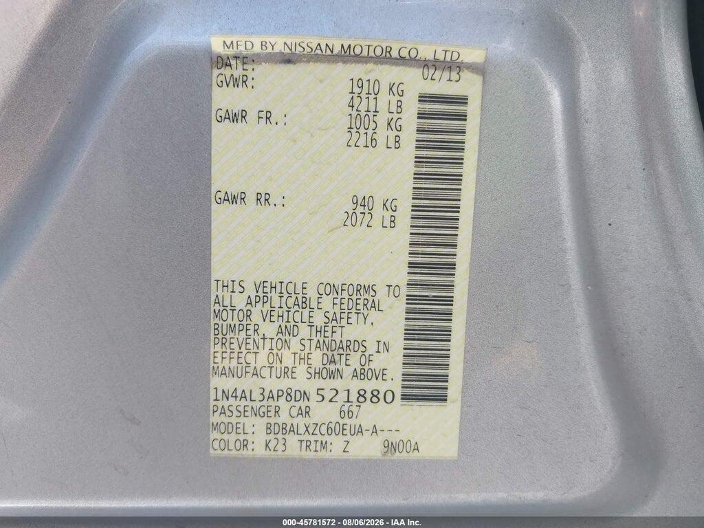 1N4AL3AP8DN521880 2013 NISSAN ALTIMA photo no. 9