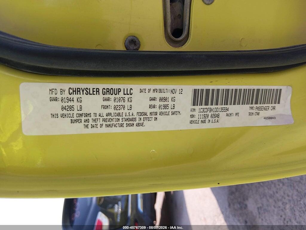 1C3CDFBH1DD135594 2013 DODGE DART photo no. 9