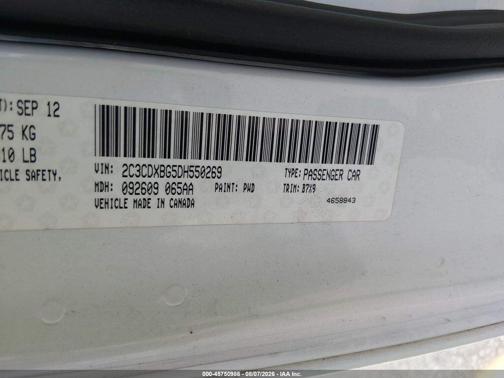 2C3CDXBG5DH550269 2013 DODGE CHARGER photo no. 9