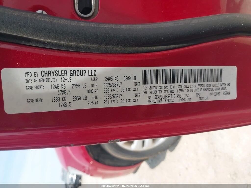 3C4PDCAB3ET181450 2014 DODGE JOURNEY photo no. 9