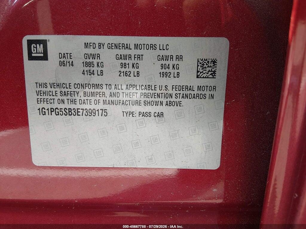 1G1PG5SB3E7399175 2014 CHEVROLET CRUZE photo no. 9
