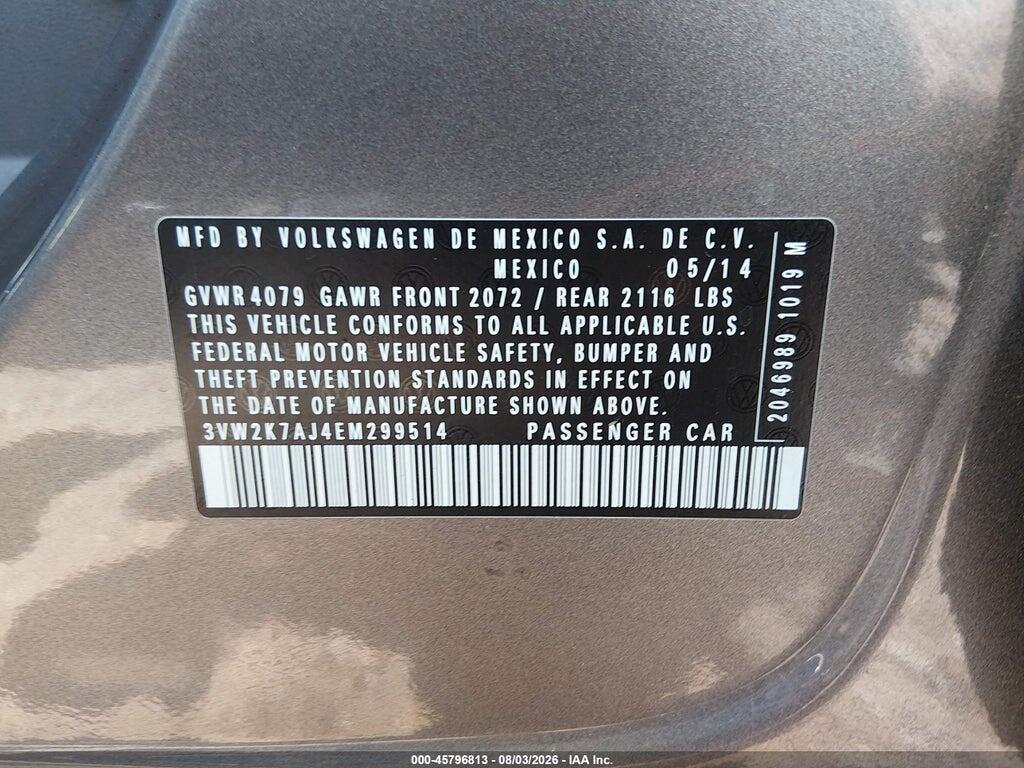 3VW2K7AJ4EM299514 2014 VOLKSWAGEN JETTA photo no. 9