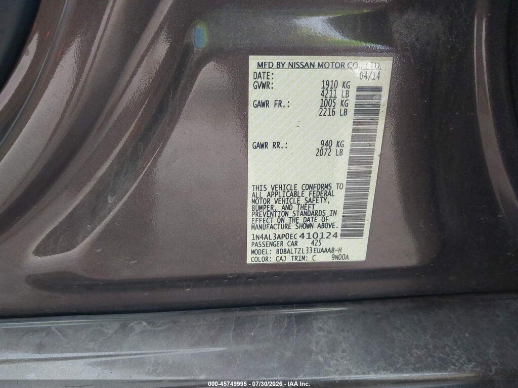 1N4AL3AP0EC410124 2014 NISSAN ALTIMA photo no. 9
