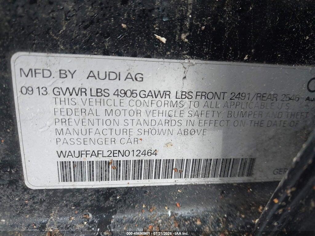 WAUFFAFL2EN012464 2014 AUDI A4 photo no. 9