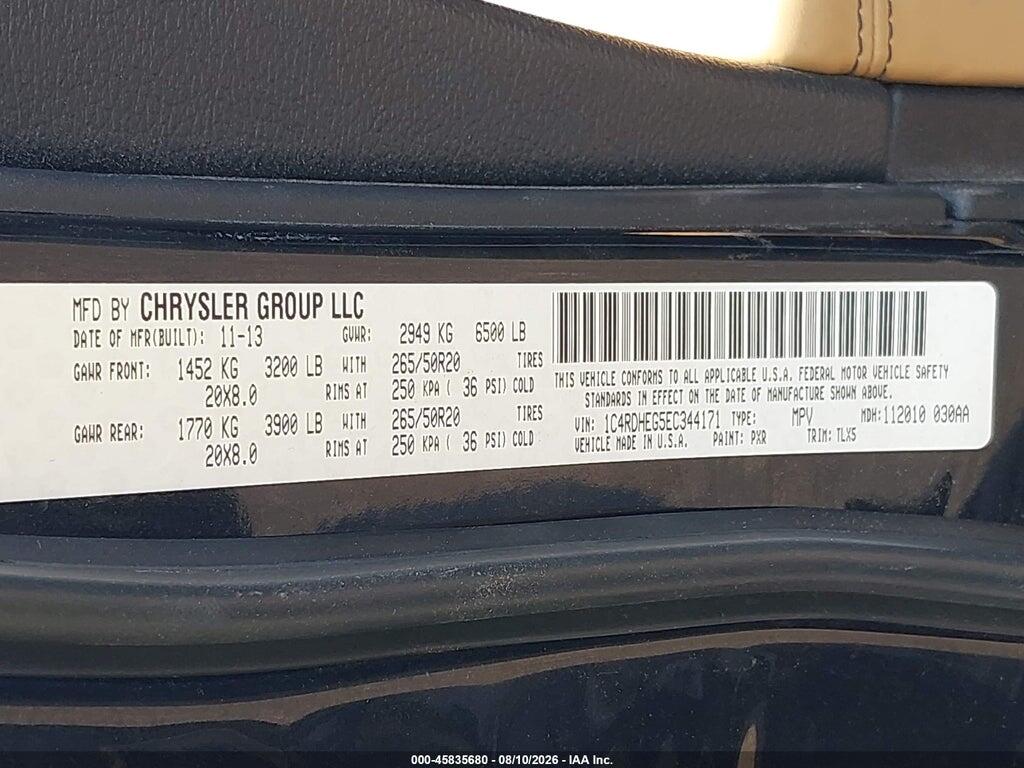 1C4RDHEG5EC344171 2014 DODGE DURANGO photo no. 9
