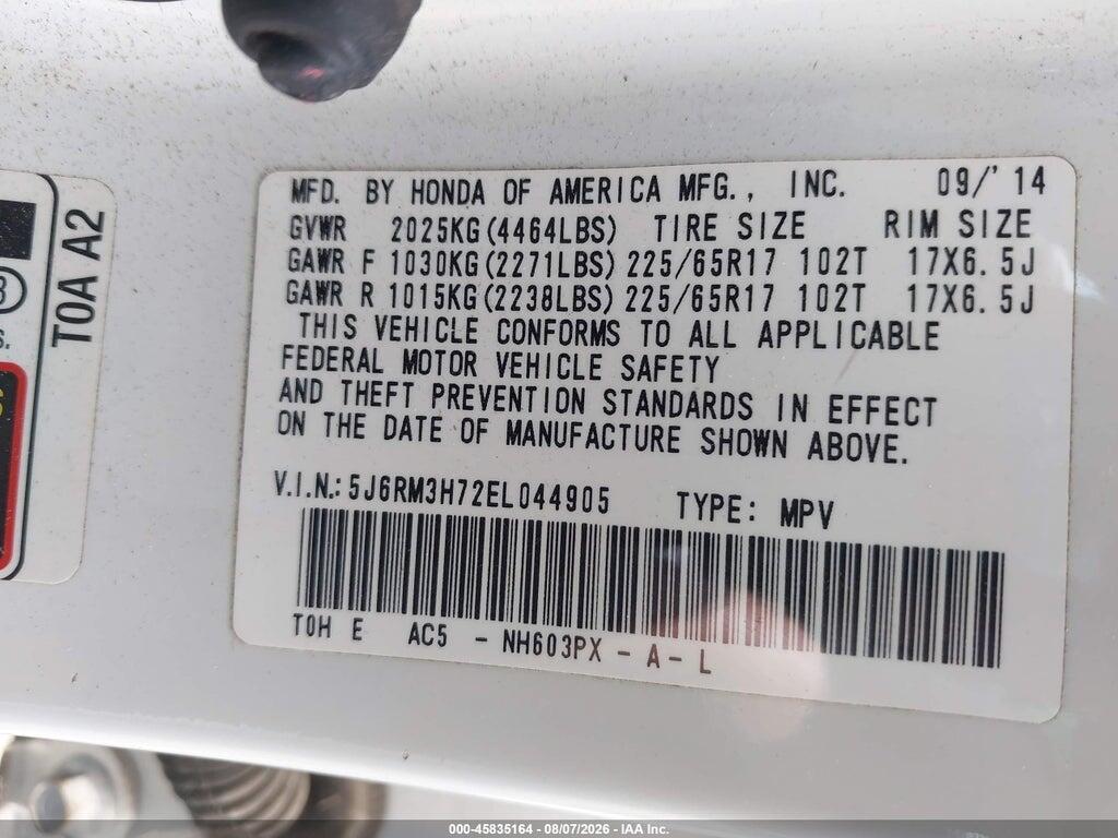 5J6RM3H72EL044905 2014 HONDA CR-V photo no. 9