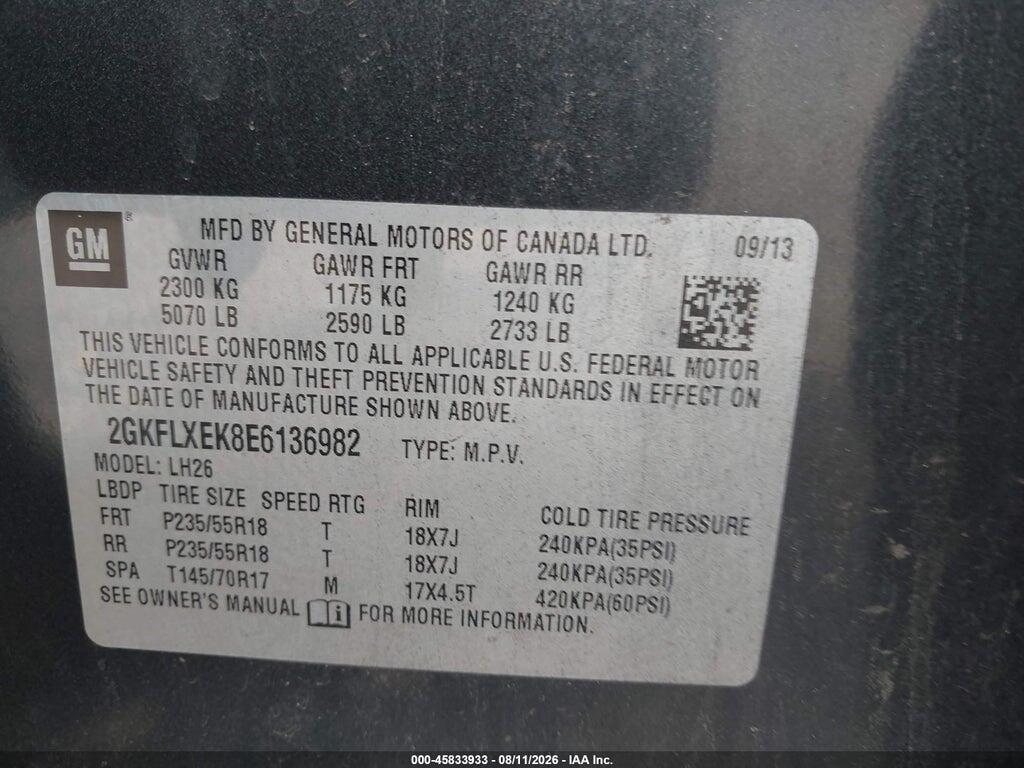 2GKFLXEK8E6136982 2014 GMC TERRAIN photo no. 9