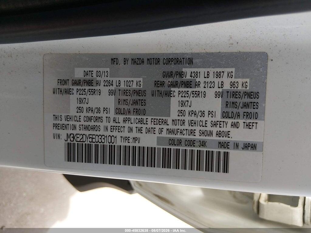 JM3KE2DY5E0331001 2014 MAZDA CX-5 photo no. 9