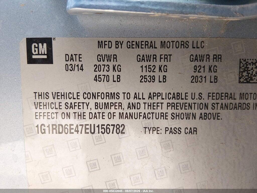 1G1RD6E47EU156782 2014 CHEVROLET VOLT photo no. 9