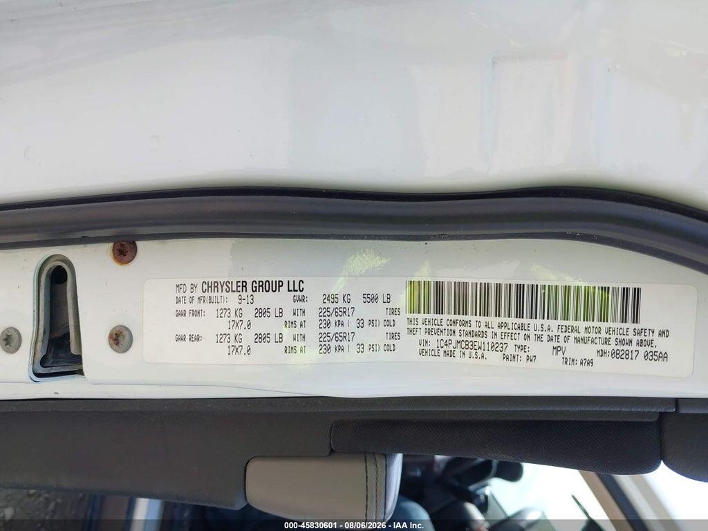1C4PJMCB3EW110237 2014 JEEP CHEROKEE photo no. 9