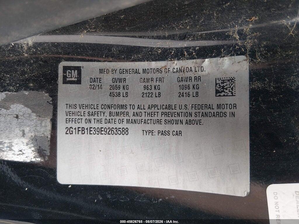 2G1FB1E39E9263588 2014 CHEVROLET CAMARO photo no. 9