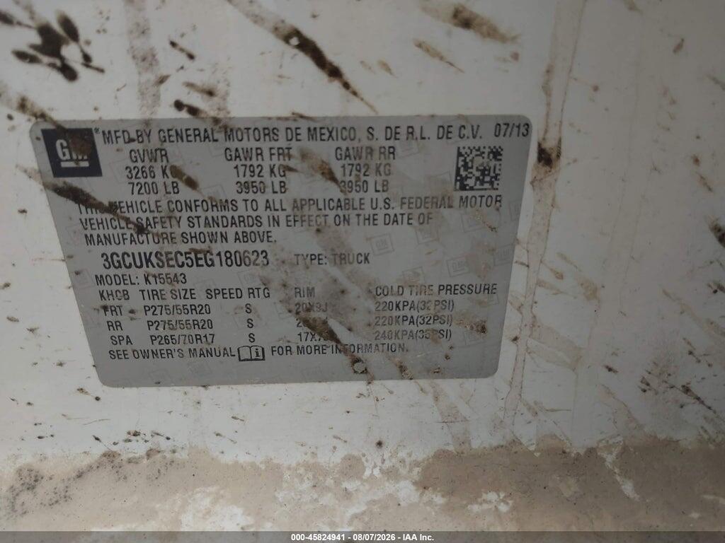 3GCUKSEC5EG180623 2014 CHEVROLET SILVERADO 1500 photo no. 9
