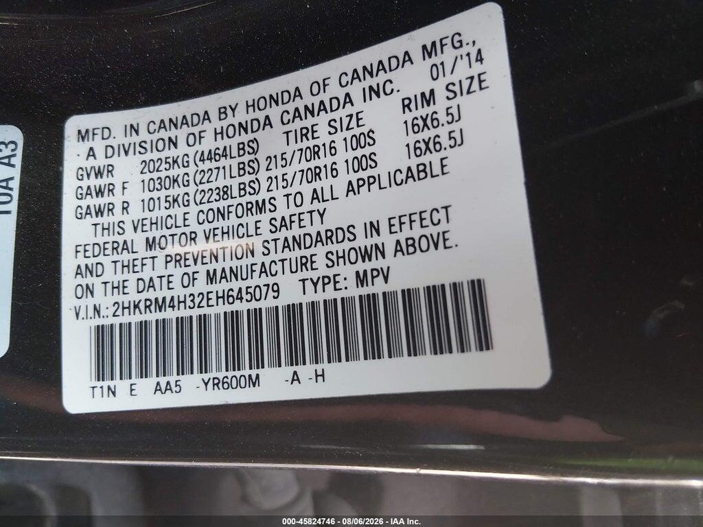 2HKRM4H32EH645079 2014 HONDA CR-V photo no. 9