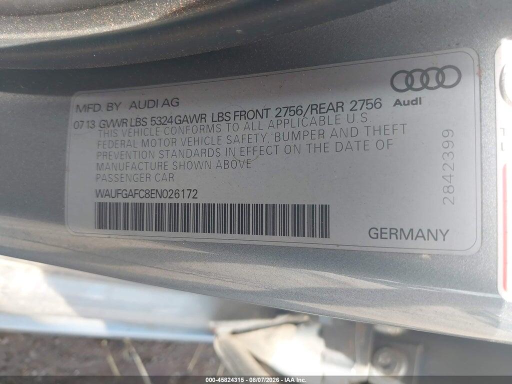 WAUFGAFC8EN026172 2014 AUDI A6 photo no. 9